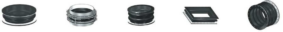 Fabric expansion joints: U type without inner sleeve, U type with bolster, Conical belt type, Conical U type